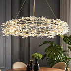 Lustre moderne en cristal à branches, longueur ajustable