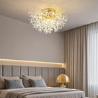 Plafonnier semi-encastré Glamour Crystal Starburst Gold