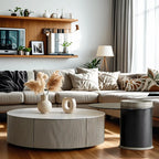Table basse gigogne ronde en verre, moderne et élégante, disponible en 5 tailles