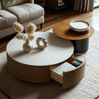 Table basse gigogne ronde en verre, moderne et élégante, disponible en 5 tailles
