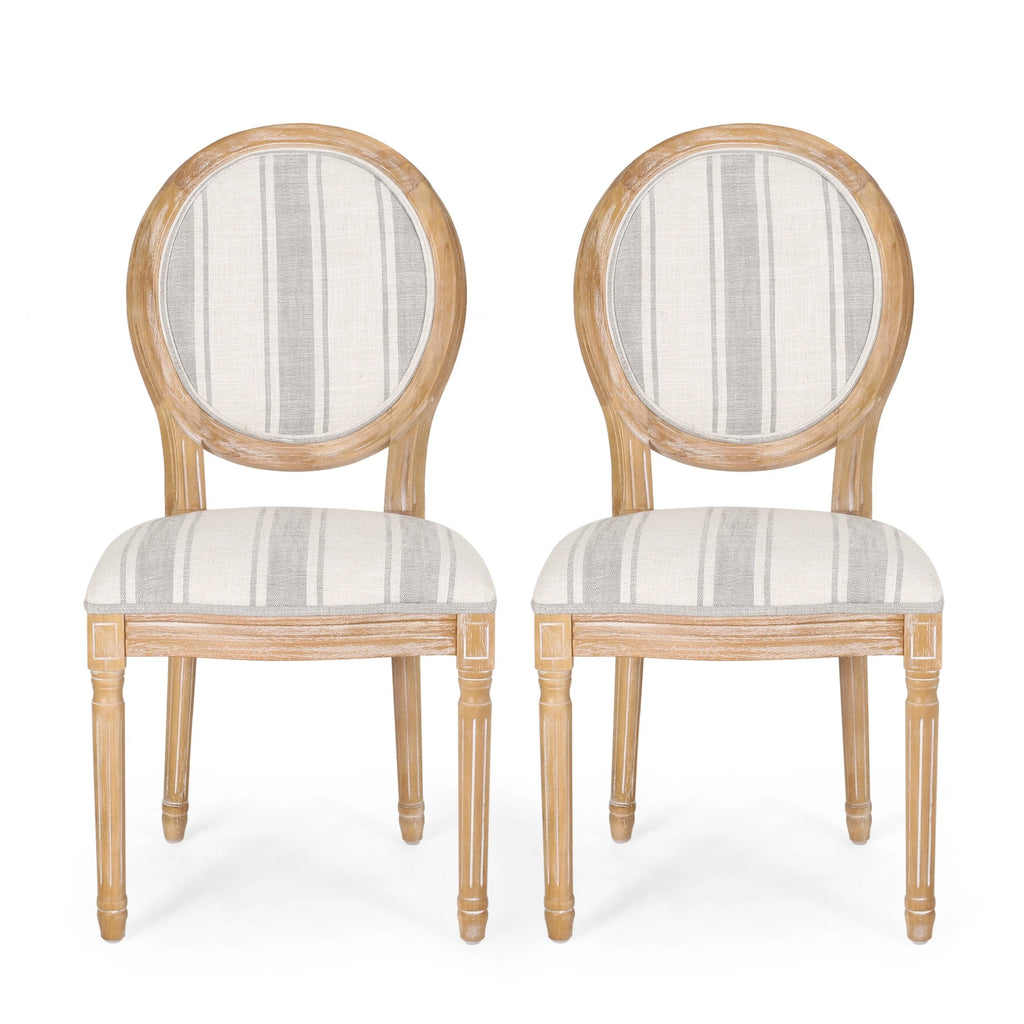 Chaises de salle à manger en tissu de style campagnard français - NH419413