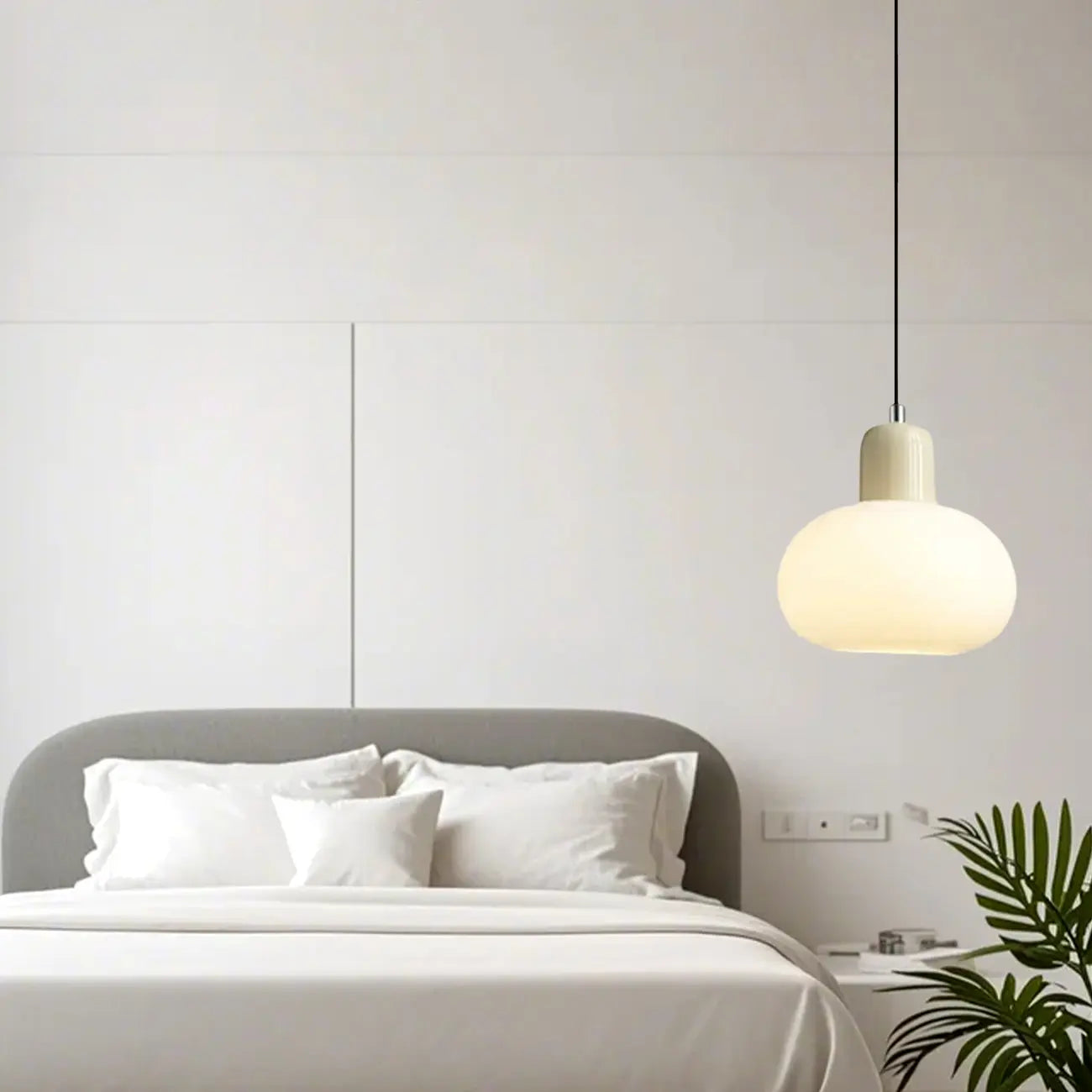 Suspensions minimalistes en céramique avec globe et longueur réglable