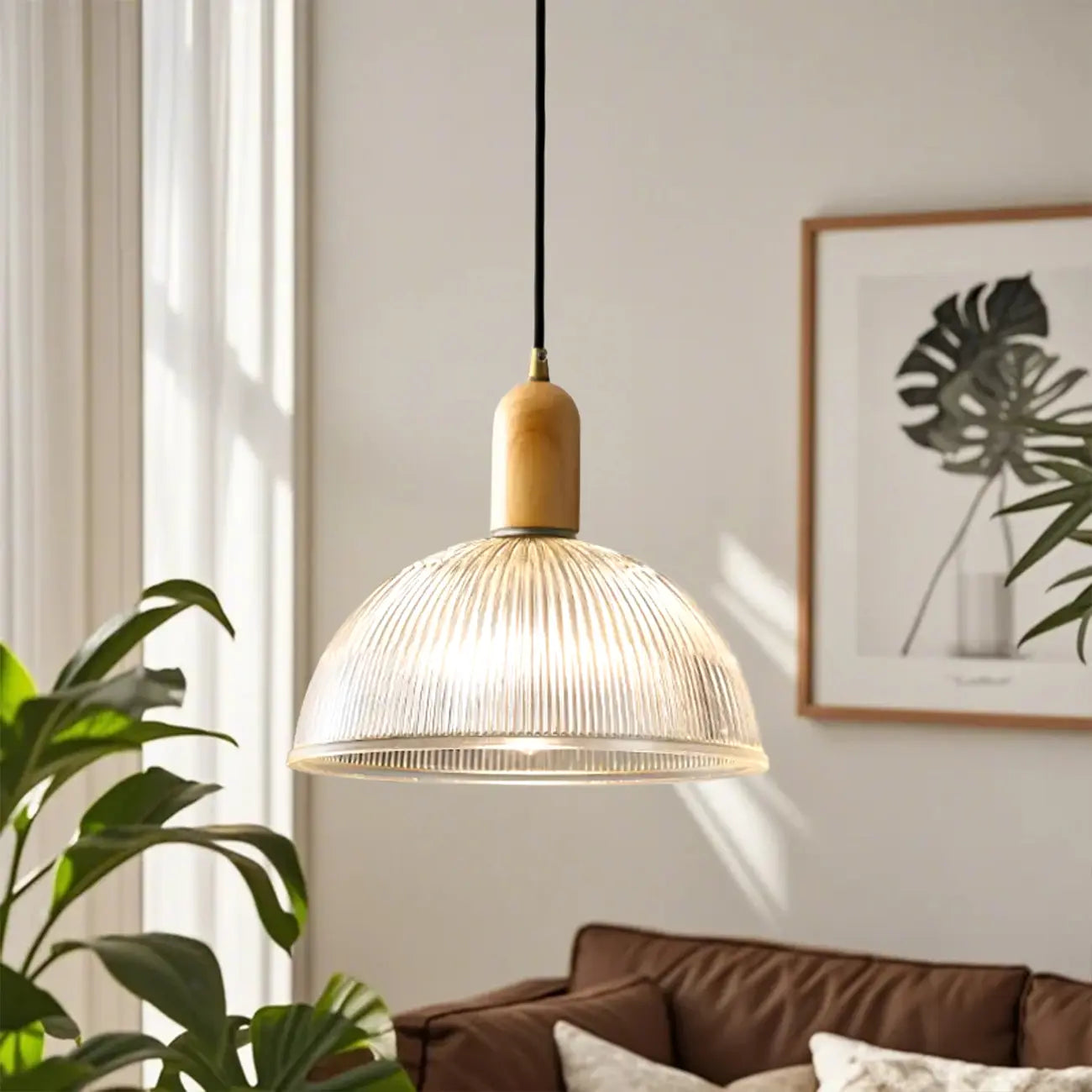 Suspension moderne en verre réglable pour cuisine/salle à manger