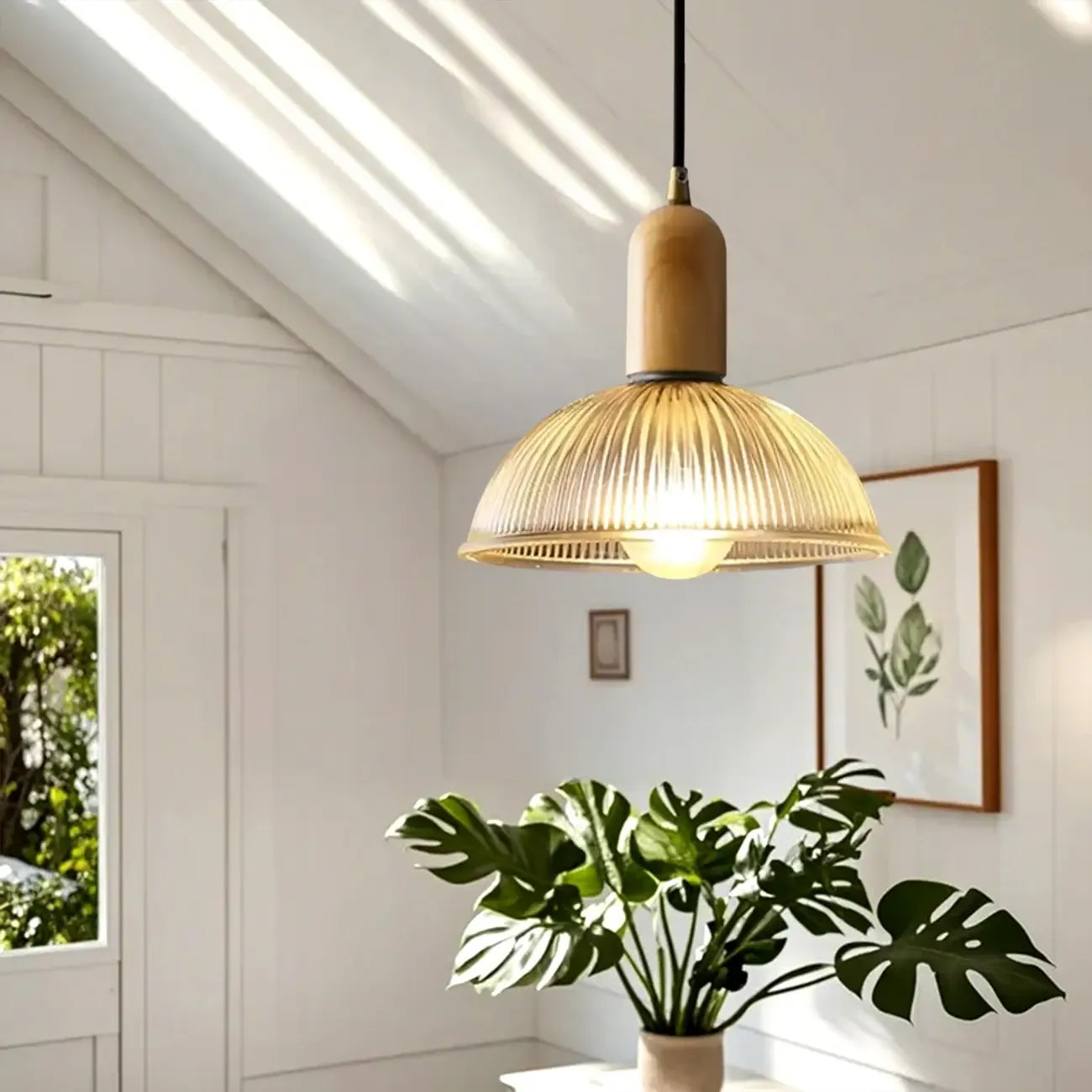 Suspension moderne en verre réglable pour cuisine/salle à manger