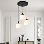 Suspension moderne à 3 lumières avec verre pour salle à manger