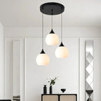 Suspension moderne à 3 lumières avec verre pour salle à manger
