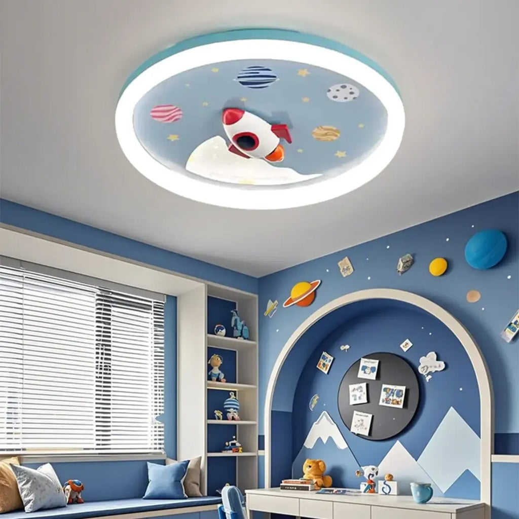 Plafonnier LED rose romantique pour la décoration de la chambre d'enfant