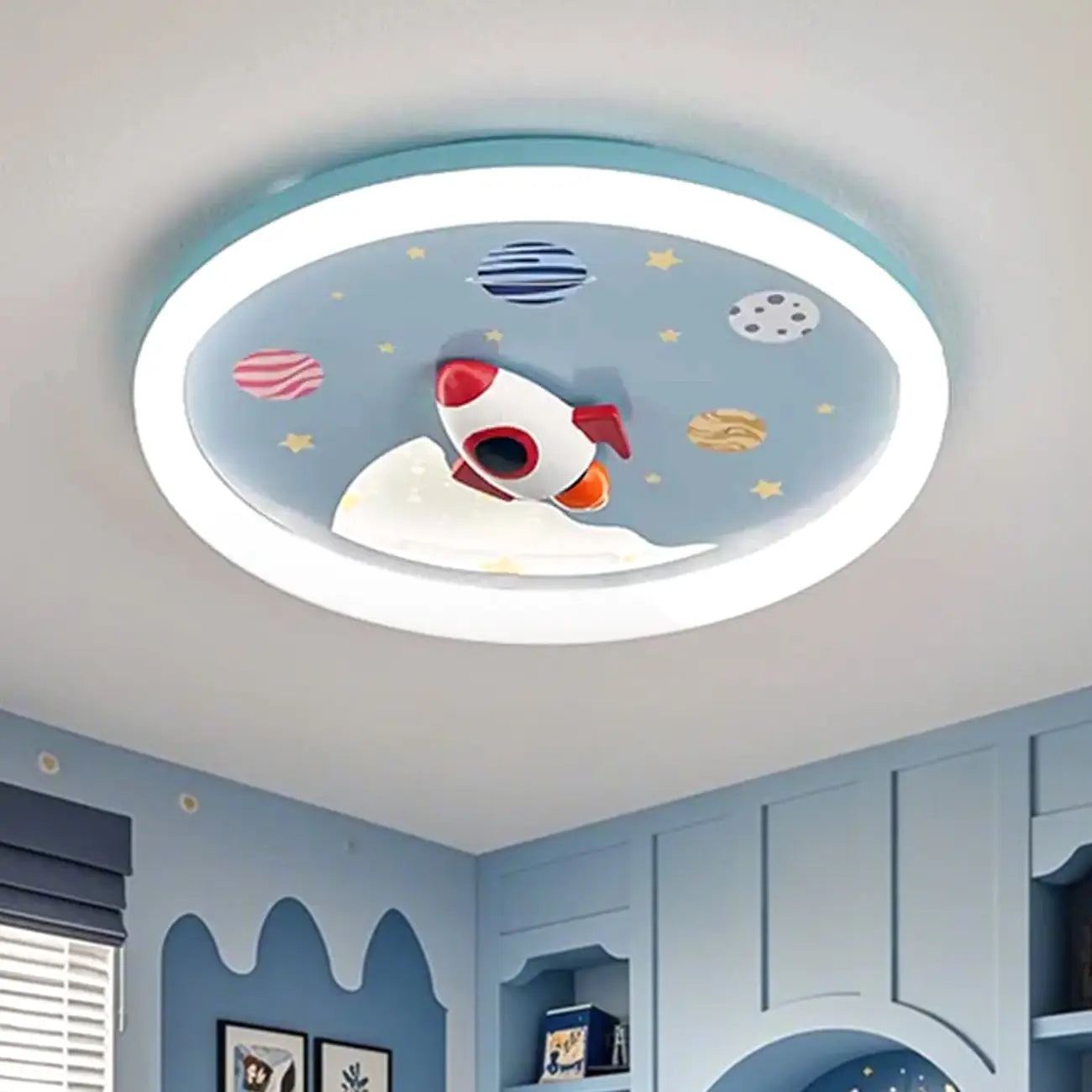 Plafonnier LED rose romantique pour la décoration de la chambre d'enfant
