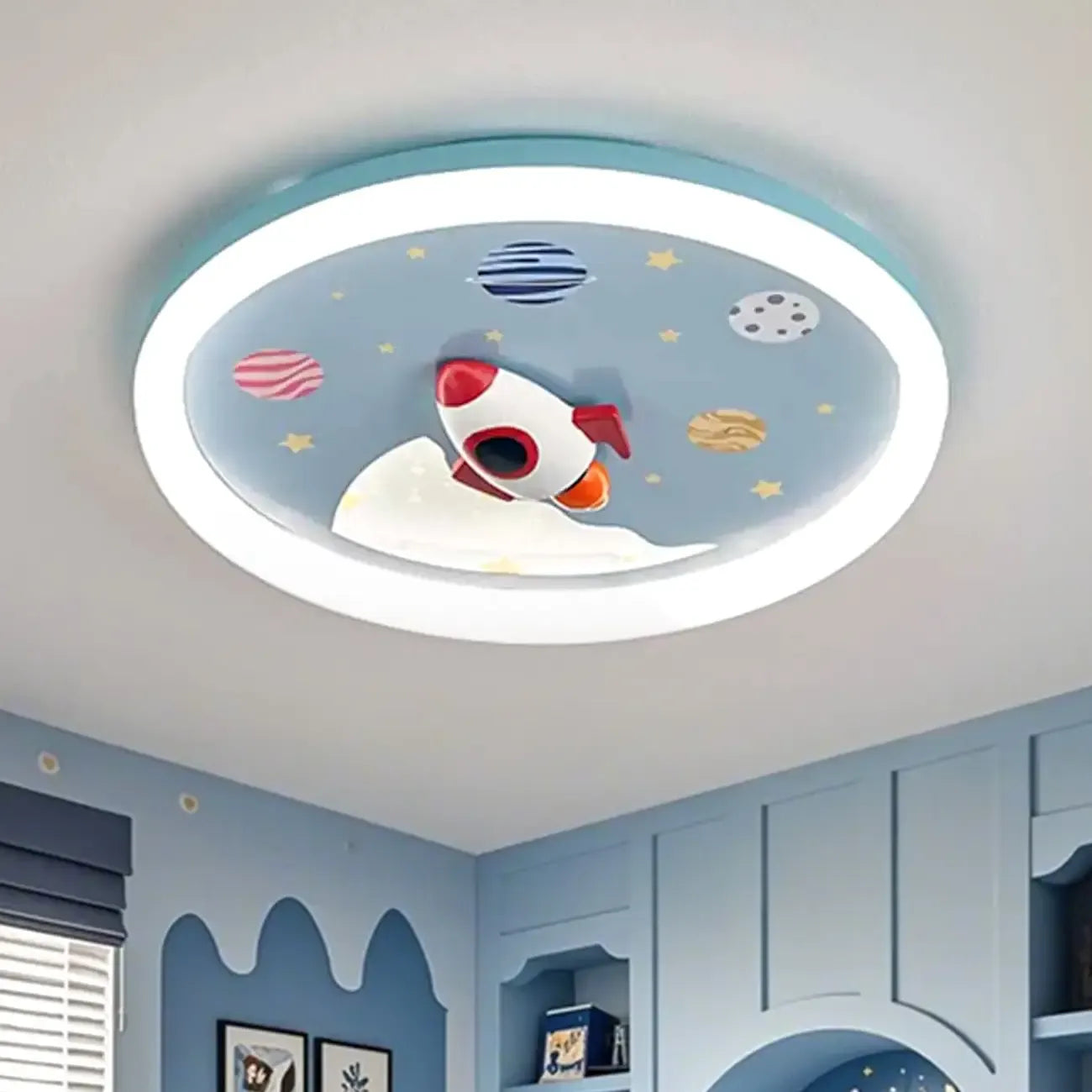 Plafonnier LED rose romantique pour la décoration de la chambre d'enfant