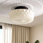 Mini plafonnier tambour ivoire pour salon