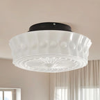 Mini plafonnier tambour ivoire pour salon