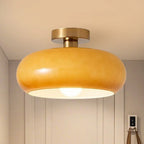 Mini plafonnier cylindrique en verre pour espace de vie