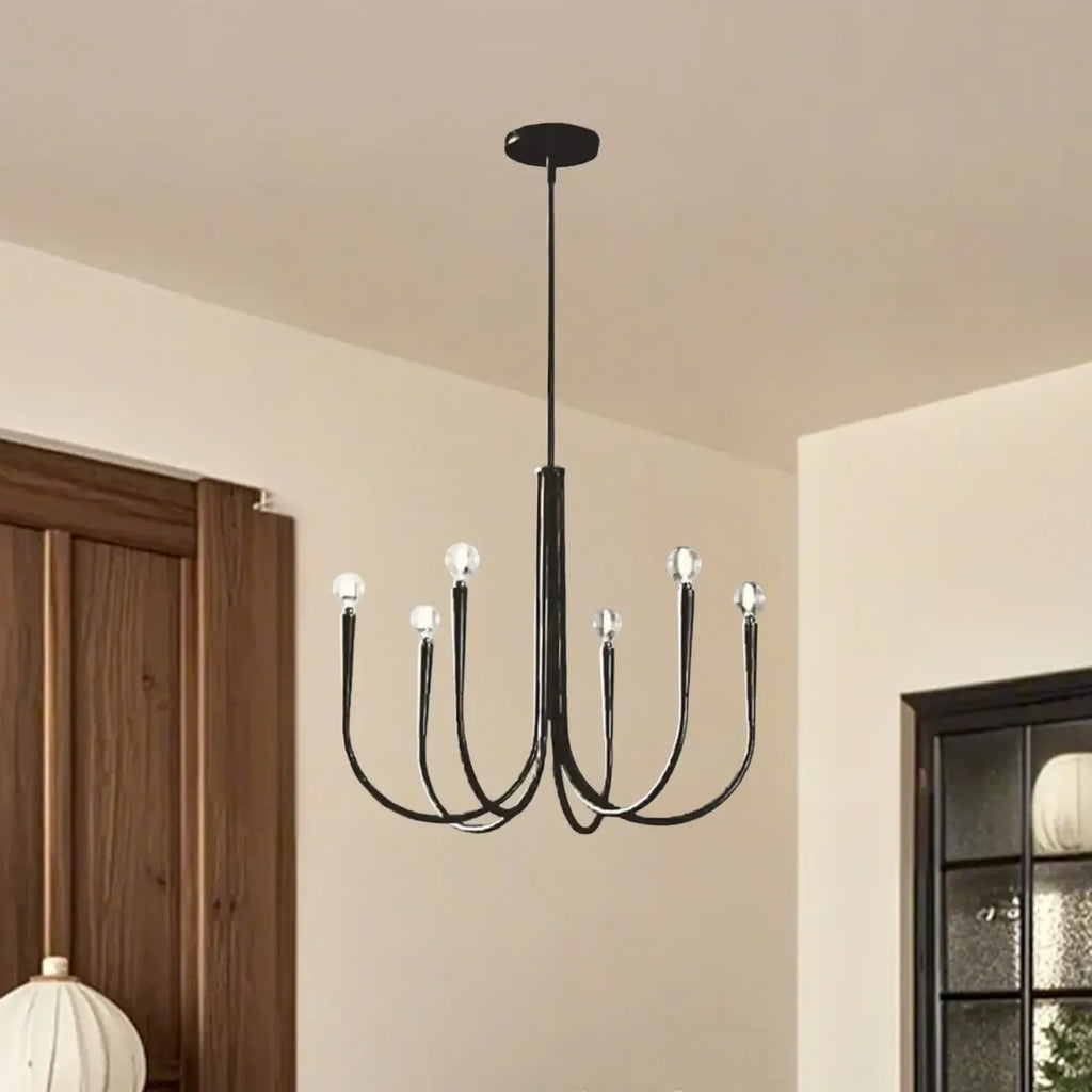 Lustre de plafond à branches de style Mid-Century avec hauteur réglable