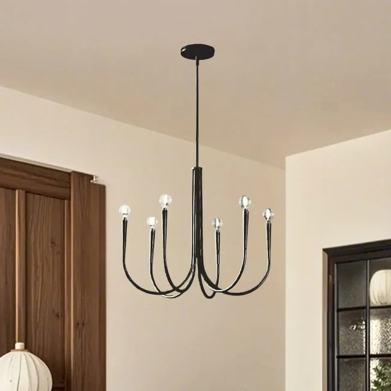 Lustre de plafond à branches de style Mid-Century avec hauteur réglable
