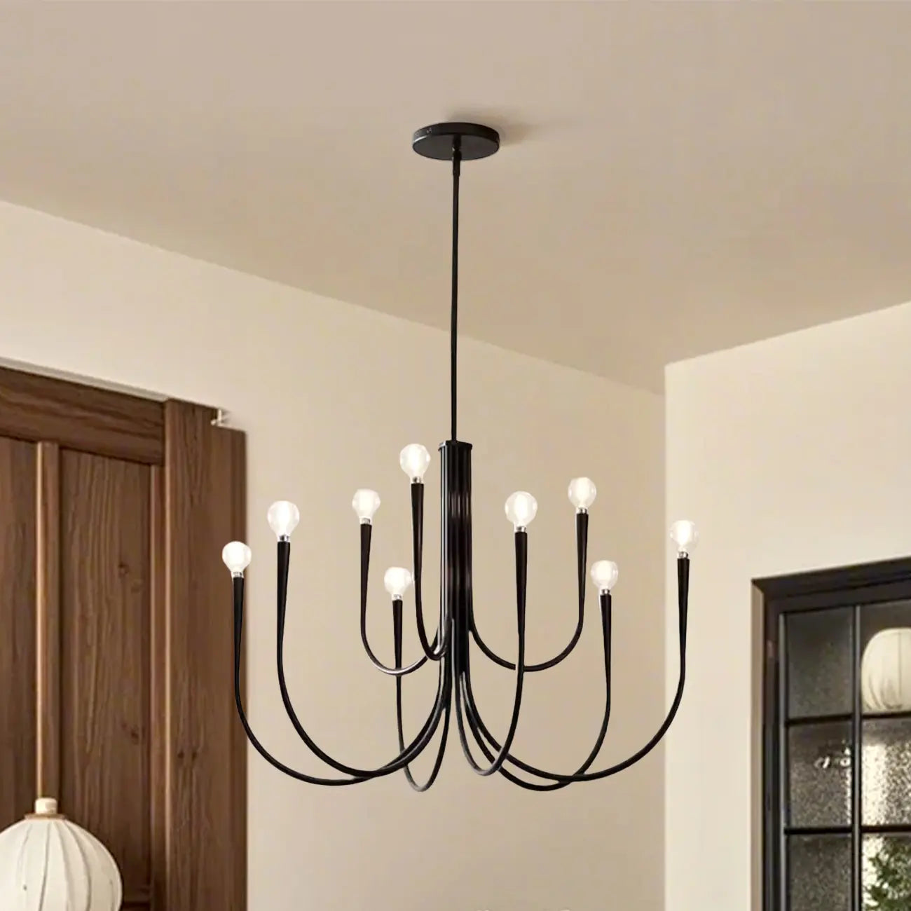 Lustre de plafond à branches de style Mid-Century avec hauteur réglable