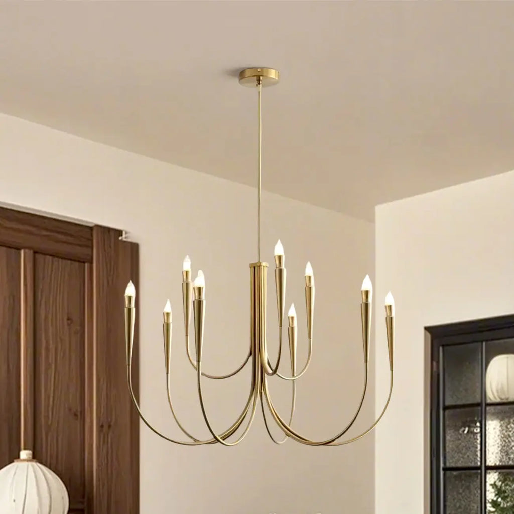 Lustre de plafond à branches de style Mid-Century avec hauteur réglable