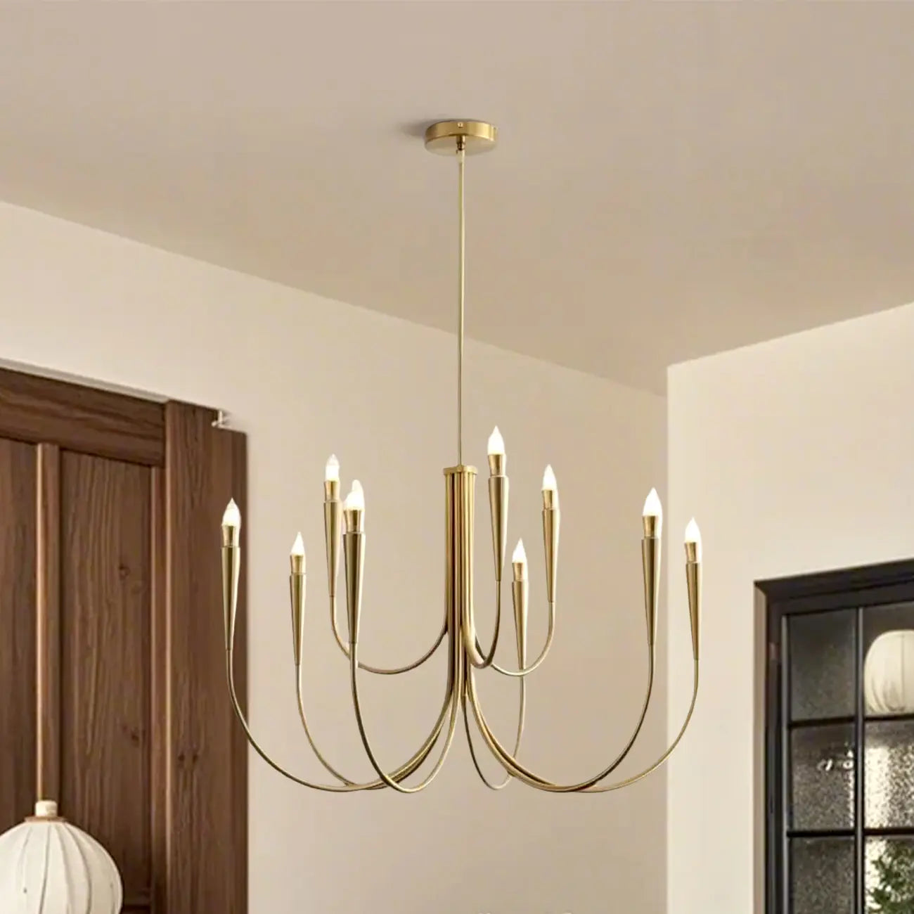 Lustre de plafond à branches de style Mid-Century avec hauteur réglable