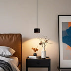 Lampe de chevet suspendue minimaliste noire à LED avec long câble réglable