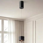 Lampe de chevet suspendue minimaliste noire à LED avec long câble réglable