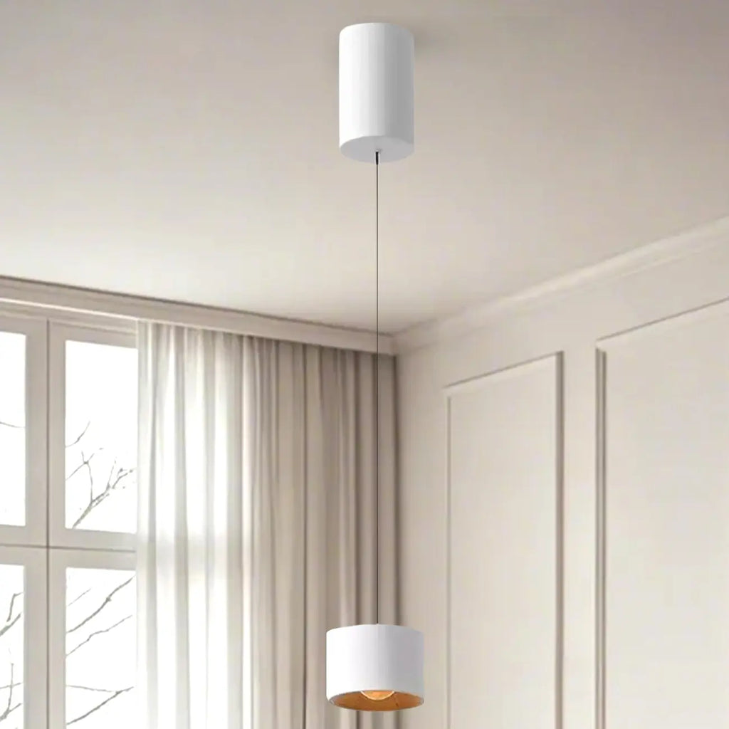 Lampe de chevet suspendue minimaliste noire à LED avec long câble réglable
