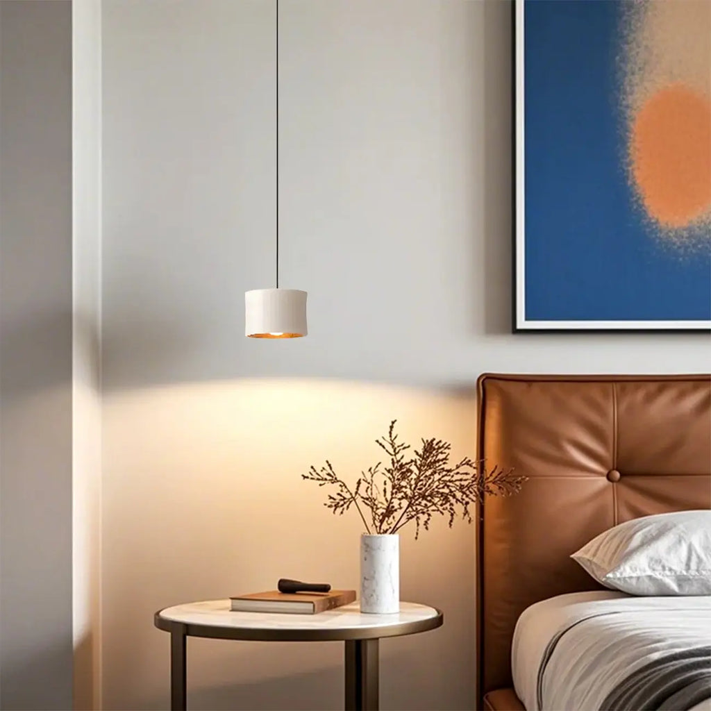Lampe de chevet suspendue minimaliste noire à LED avec long câble réglable
