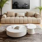 Tables basses gigognes rondes modernes en bois blanc