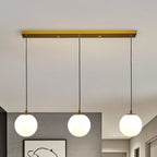 Lampadario moderno a sospensione con 3 globi in vetro