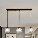 Lampadario moderno a sospensione con 3 globi in vetro