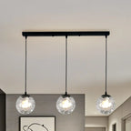 Lampadario moderno a sospensione con 3 globi in vetro