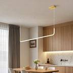 Suspension linéaire simple en gel de silice doré pour îlot de cuisine
