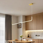 Suspension linéaire simple en gel de silice doré pour îlot de cuisine