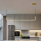 Suspension linéaire simple en gel de silice doré pour îlot de cuisine