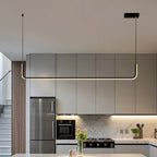 Suspension linéaire simple en gel de silice doré pour îlot de cuisine