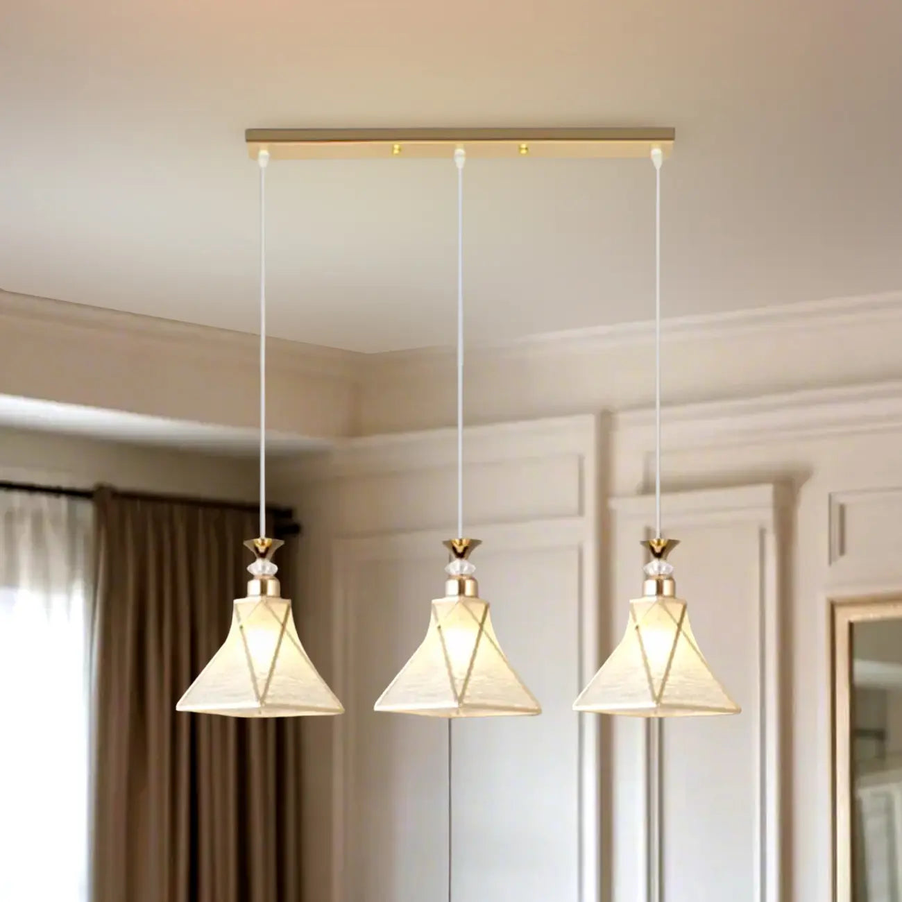 3 luci, forma affusolata, plastica, moderno, altezza regolabile