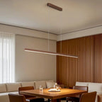 Luminaire LED rectangulaire simple en gel de silice marron pour îlot de cuisine