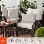 Ensemble de 2 coussins d'extérieur Sunbrella Premium pour siège profond