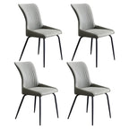 Chaises de cuisine/salle à manger industrielles gris foncé sans accoudoirs