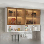 vaisselier mural gris en bois pour cuisine