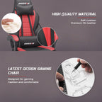 Chaise de jeu BOSSIN style racing, chaise de jeu grande taille supportant jusqu'à 136 kg (300 lbs), dossier haut, chaise d'ordinateur