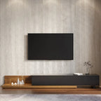 Meuble TV extensible en noyer avec 3 tiroirs