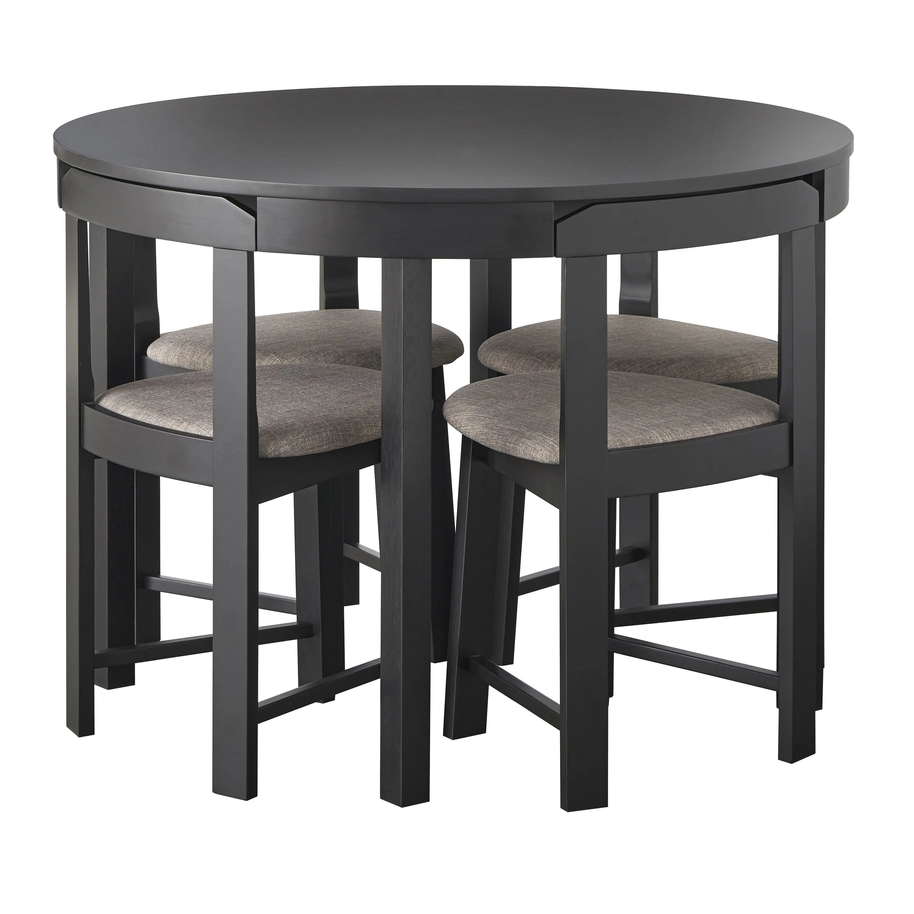 Ensemble de salle à manger rond compact 5 pièces Harrisburg Tobey