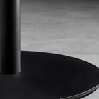 Table de bar ronde contemporaine avec plateau en bois pour les repas