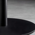 Table de bar ronde contemporaine avec plateau en bois pour les repas