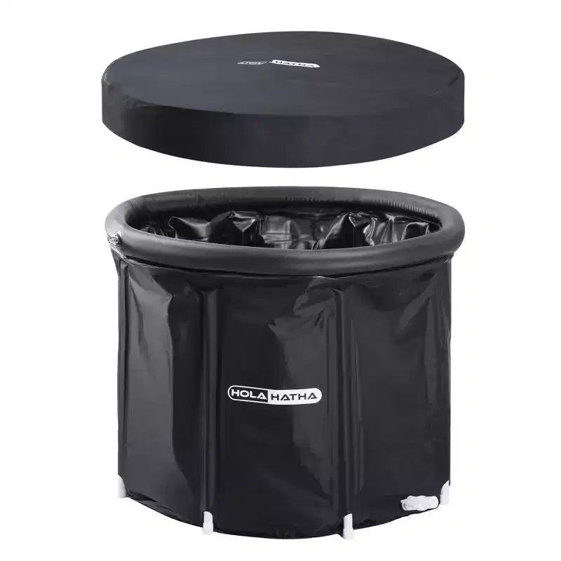 HolaHatha 120 Gal Ice Bath Tub, Portable Cold Water Plunge Recovery Tub w/ Lid Cover