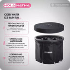 Baignoire de glace HolaHatha 450 litres, baignoire de récupération portable à eau froide avec couvercle