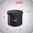 Baignoire de glace HolaHatha 450 litres, baignoire de récupération portable à eau froide avec couvercle