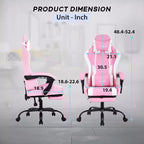 Sedia da gaming BestMassage Sedia da ufficio per computer con poggiapiedi e supporto lombare