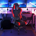 Sedia da gaming BestMassage Sedia da ufficio per computer con poggiapiedi e supporto lombare
