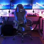 Sedia da gaming BestMassage Sedia da ufficio per computer con poggiapiedi e supporto lombare