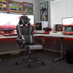 Chaise de jeu FDW Gaming Chaise de bureau massante confortable et élégante avec soutien lombaire réglable, pivotante à 360 degrés et roulettes silencieuses